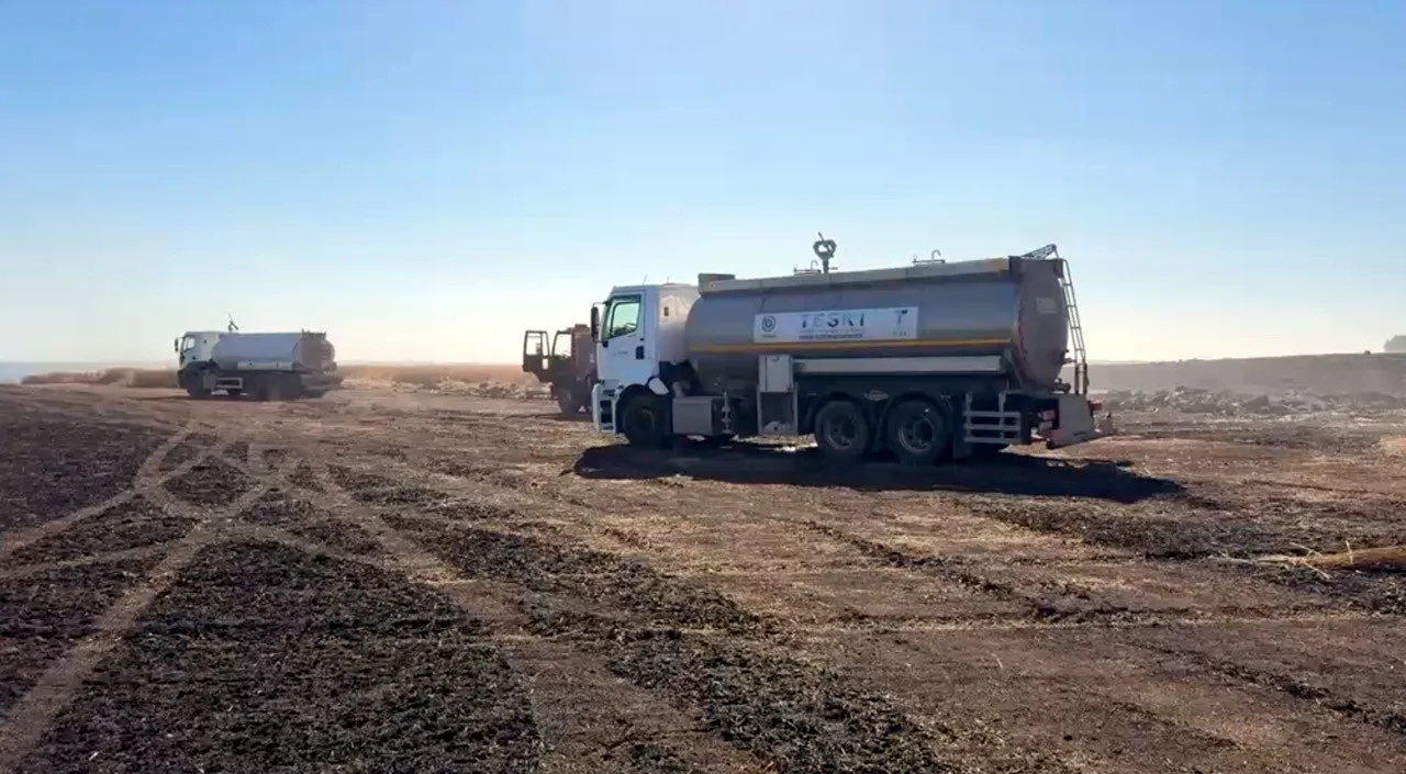 Tekirdağ'da buğday tarlaları alevlere teslim oldu