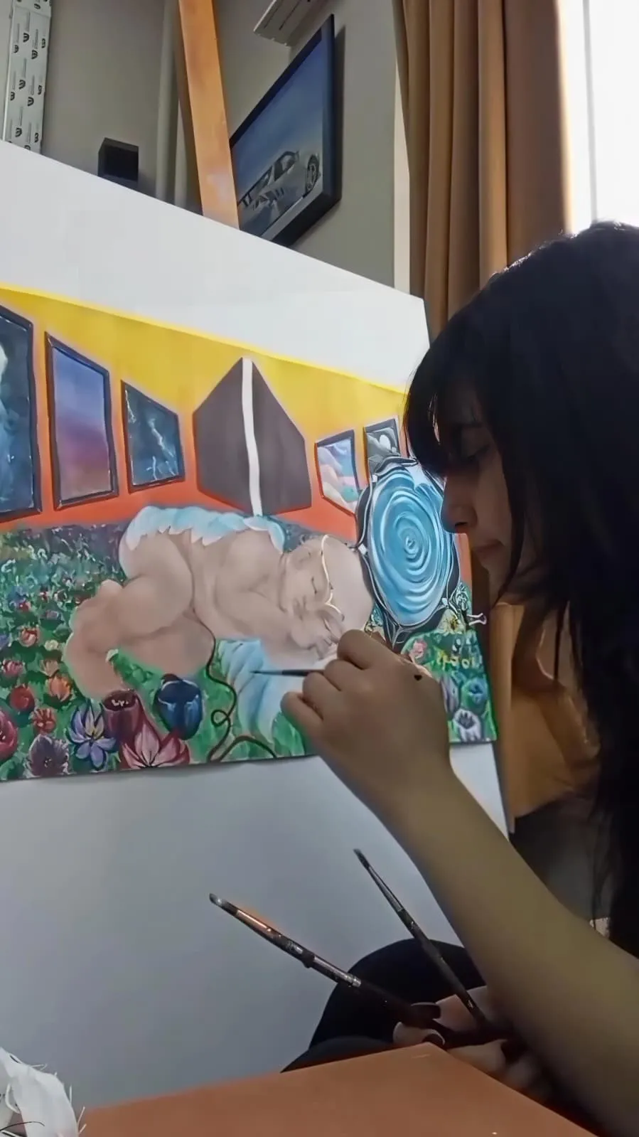 Genç ressam İrem'in Amerika hayali için 36 bin dolar gerekiyor