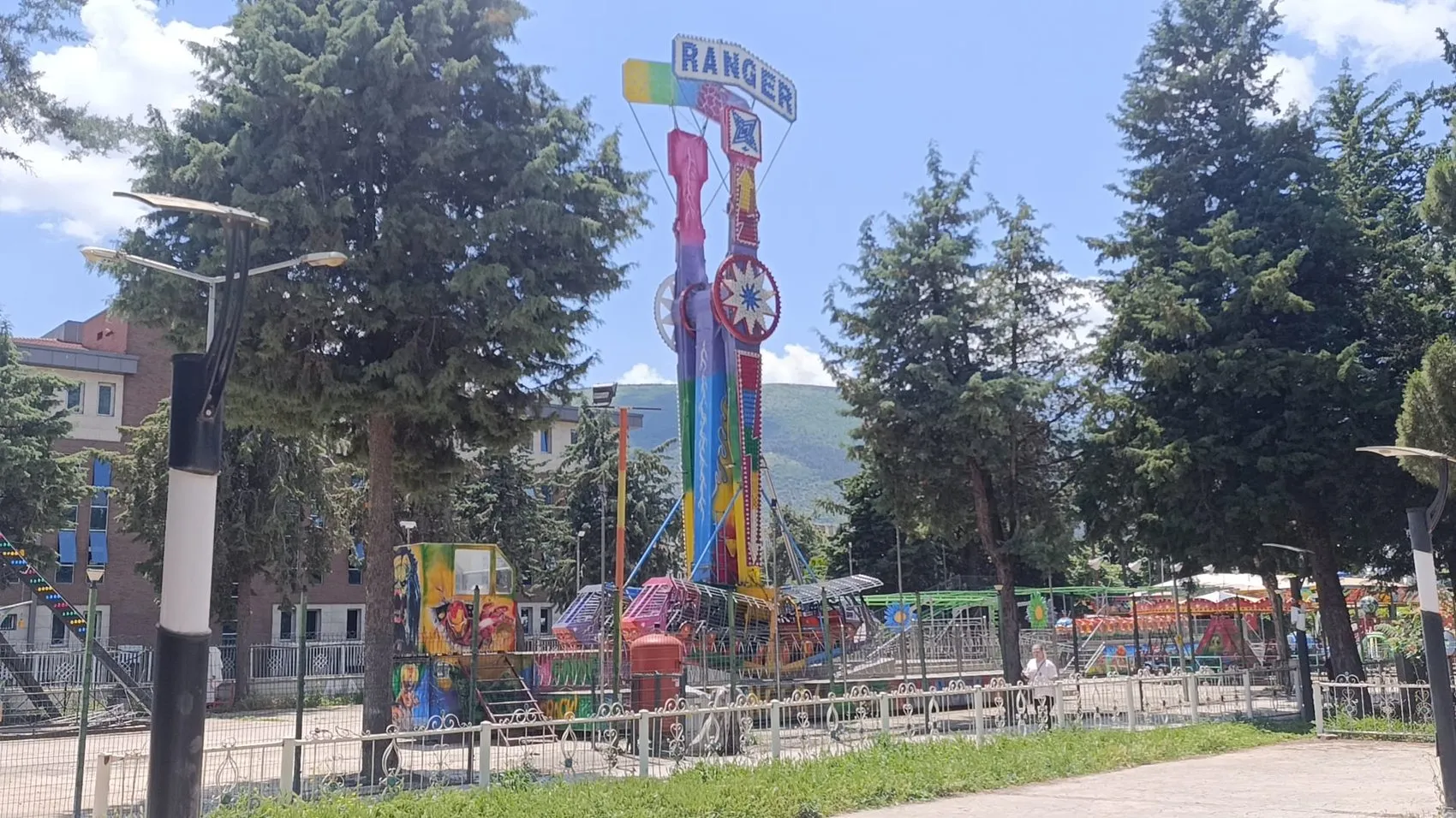 Amasya'da lunapark kazası güvenlik kameralarına yansıdı