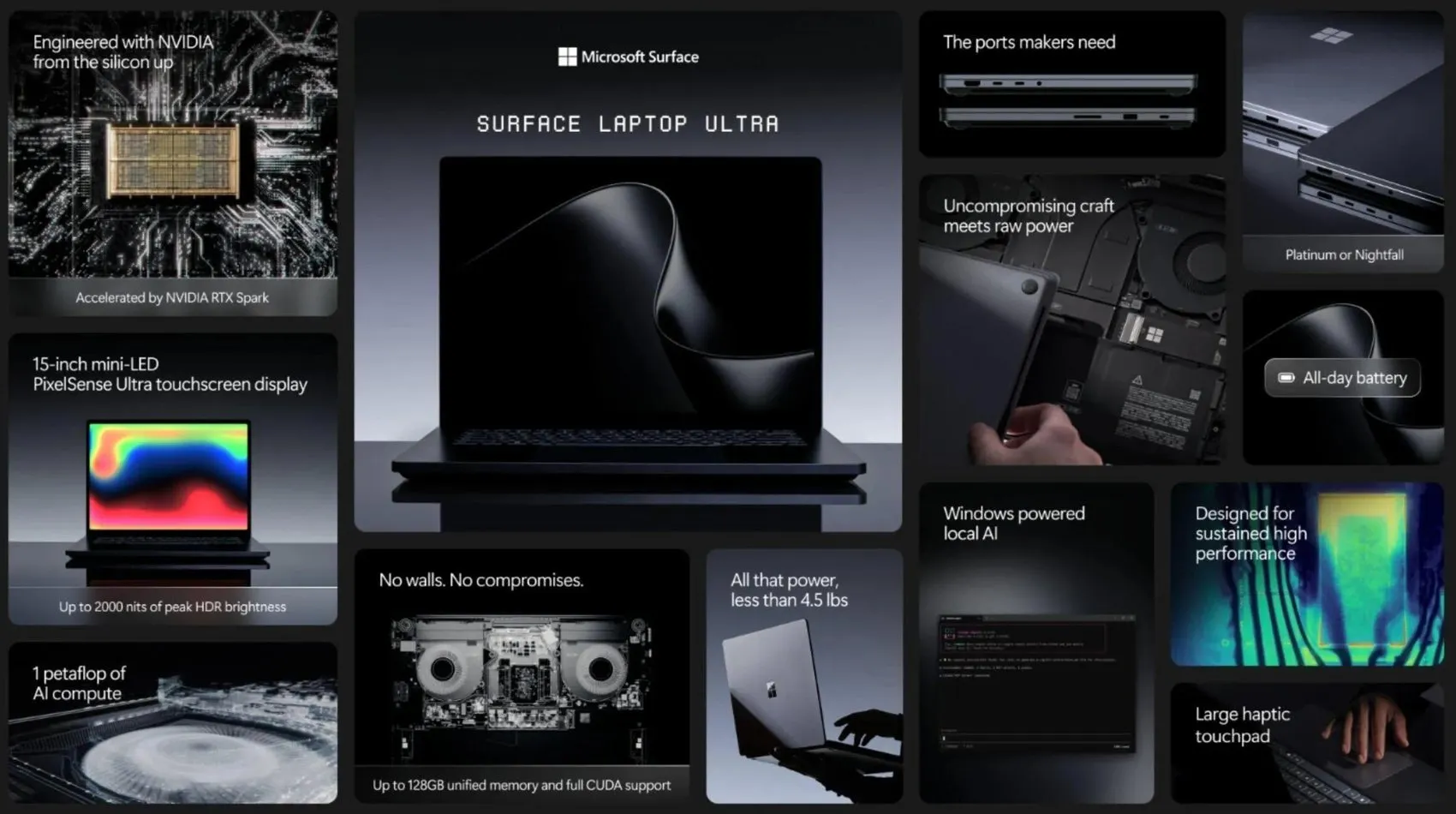 İşte Nvidia RTX Spark destekli Microsoft Surface Laptop Ultra