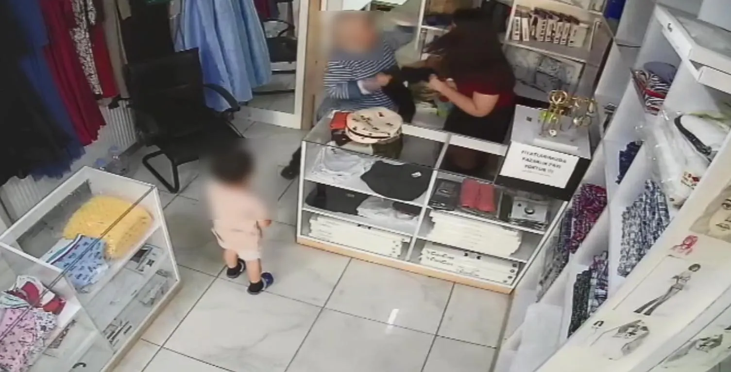 Bolu'da terzide paça ücreti kavgası kameraya yansıdı