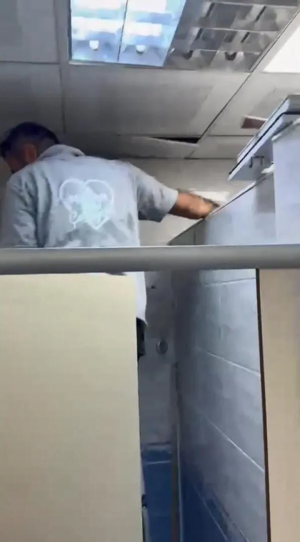 Arnavutköy'de okulun havalandırma boşluğuna düşen yavru karga kurtarıldı