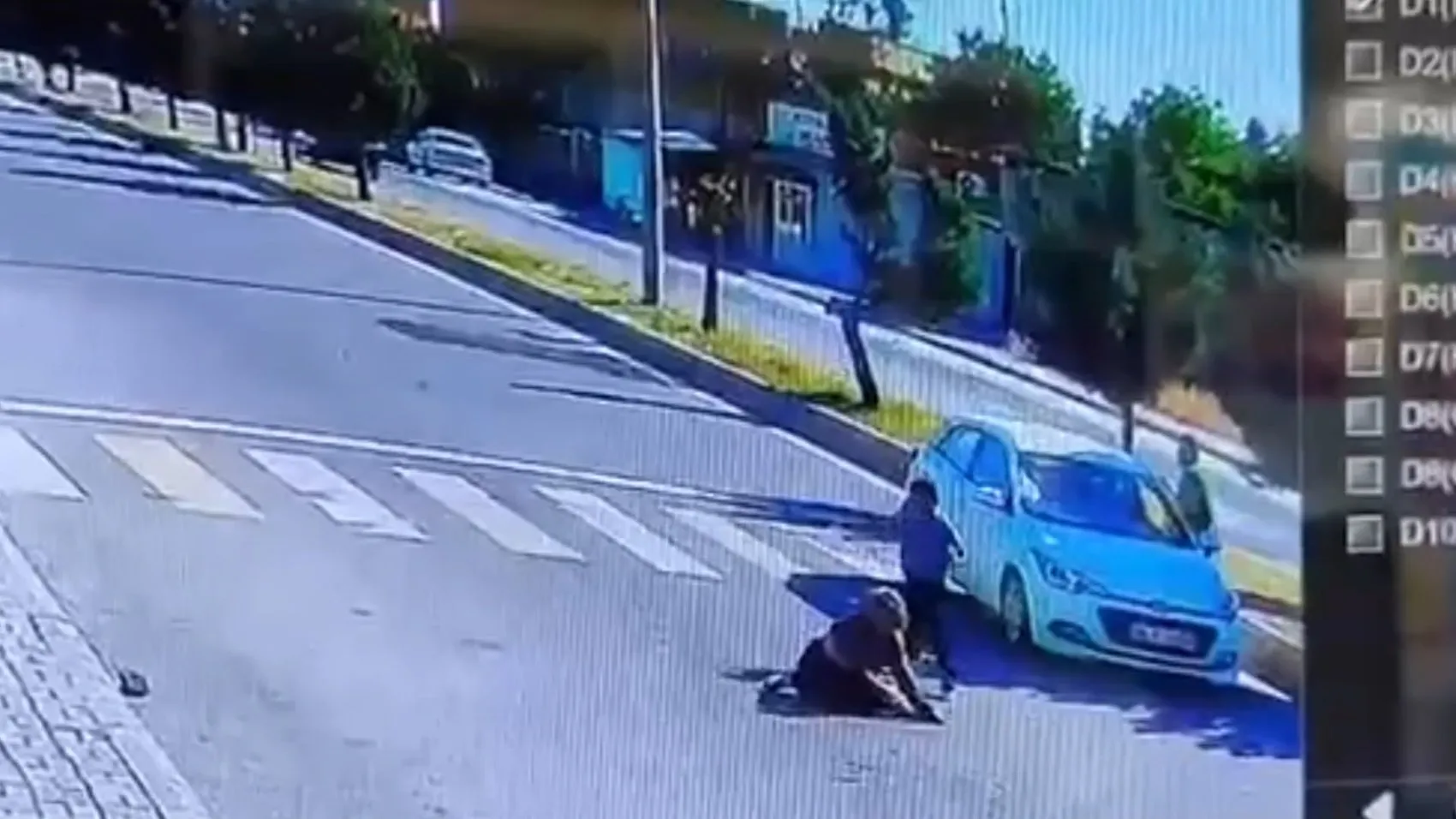 Ceylanpınar'da korkutan kaza güvenlik kamerasına yansıdı