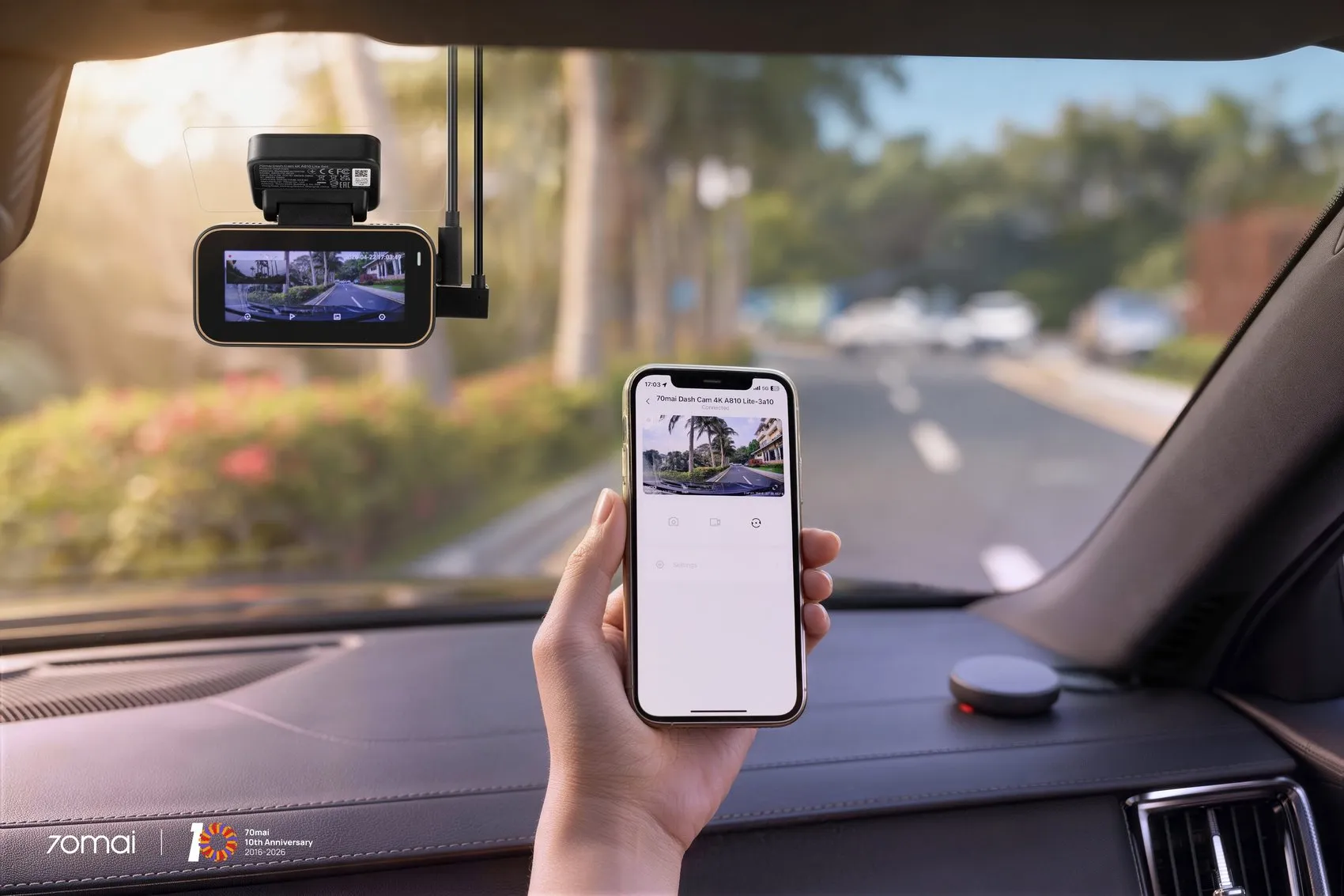 70mai, 4G Cloud+ Hizmetiyle Birlikte Kompakt 4K A810 Lite Araç Ka