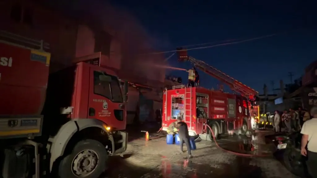 Reyhanlı sanayi sitesinde korkutan yangın