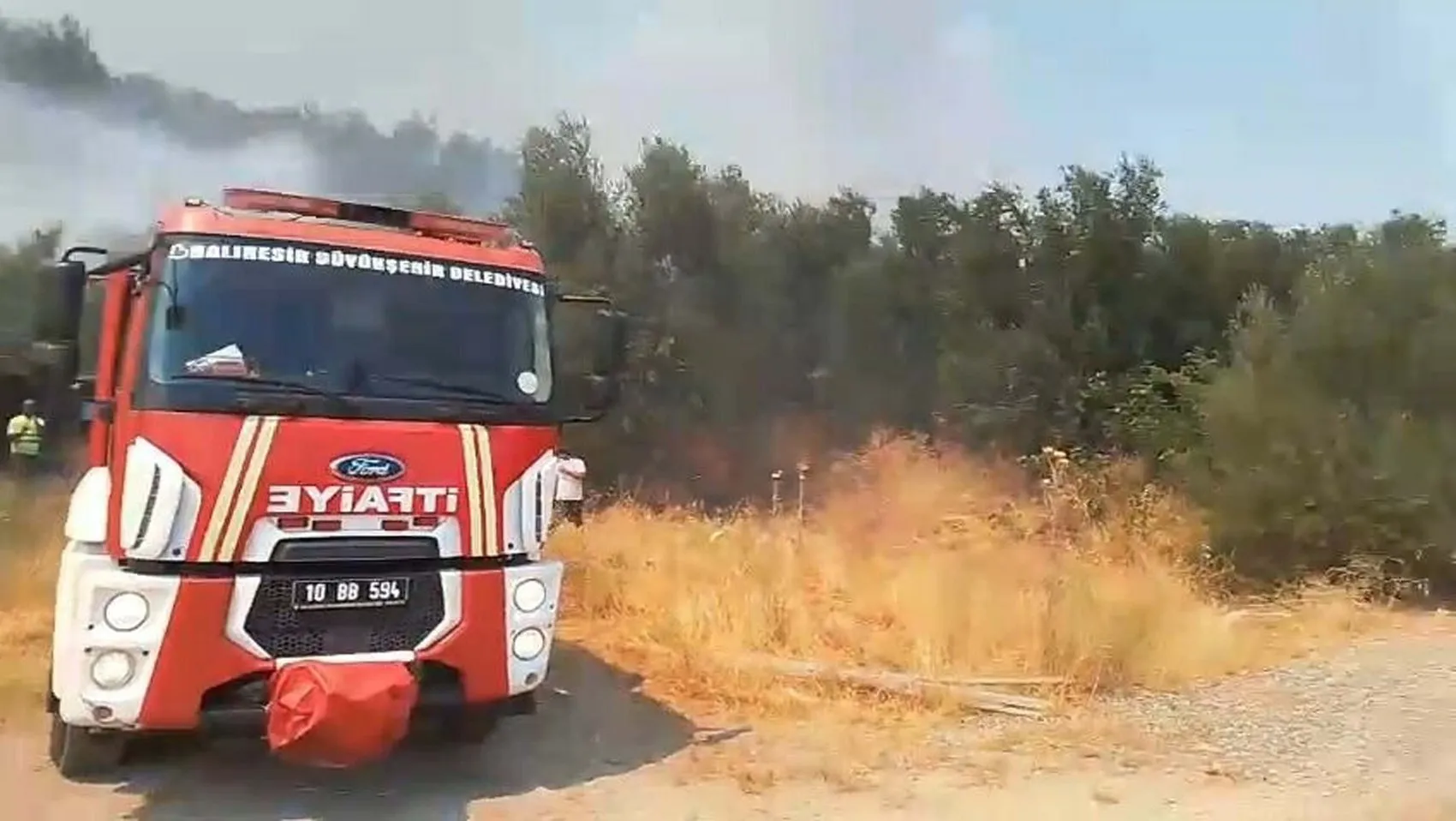 Balıkesir'de orman yangını paniği 210 ev tahliye edildi