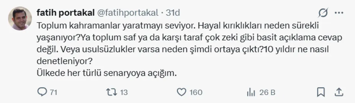 Haluk Levent X in gündeminde: Fatih Portakal dan dikkat çeken sözler 2