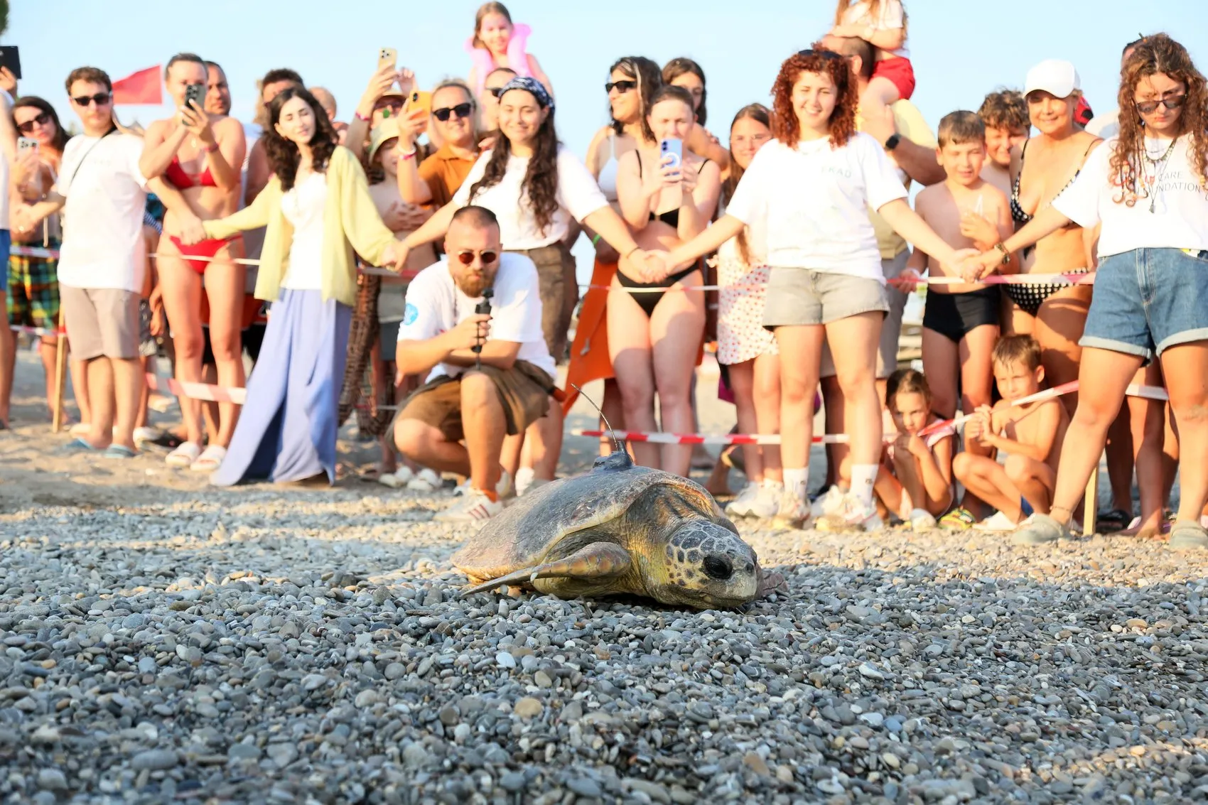 Antalya kıyılarında engelli carettaya uydu takibi