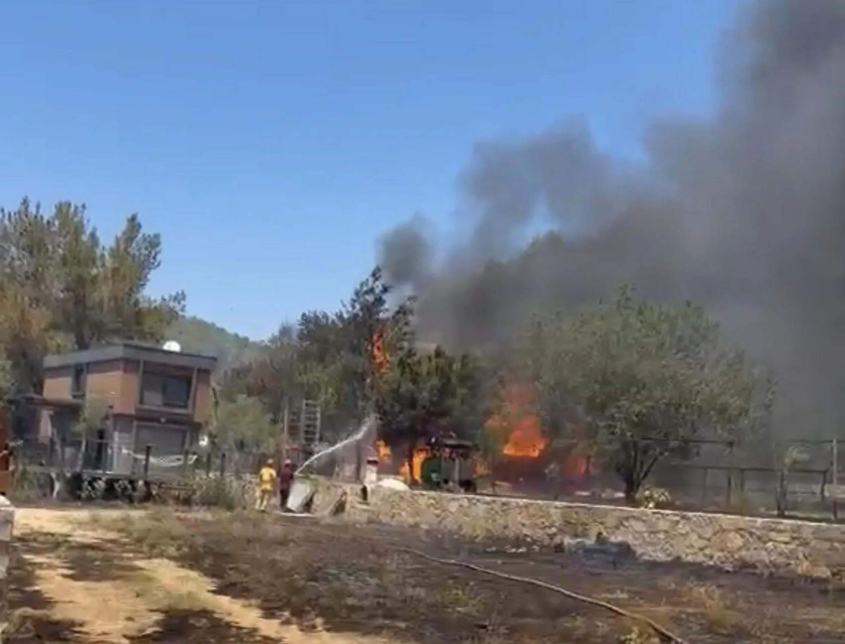 Fethiye Göcek'te orman yangını paniği