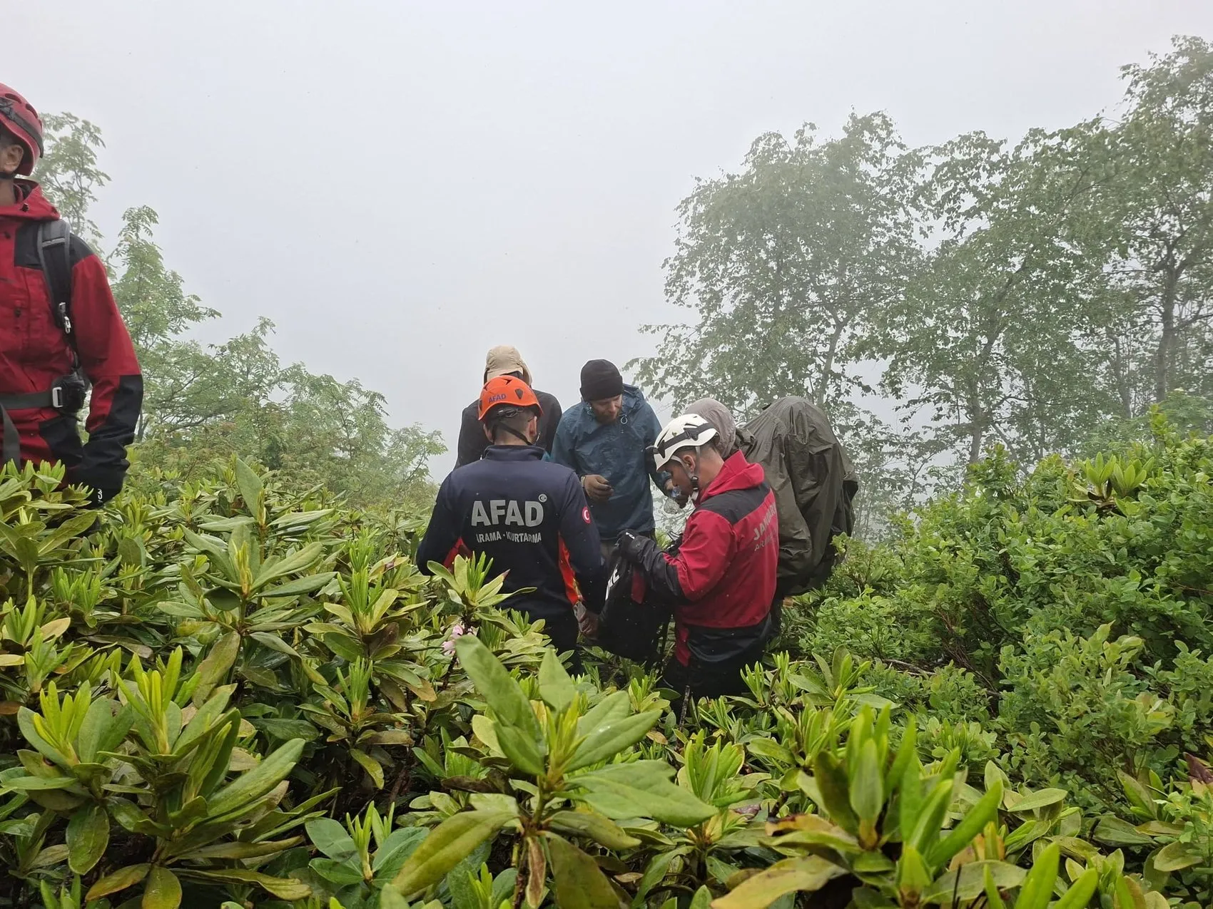 Rize’de sis yüzünden mahsur kalan turistleri ekipler kurtardı