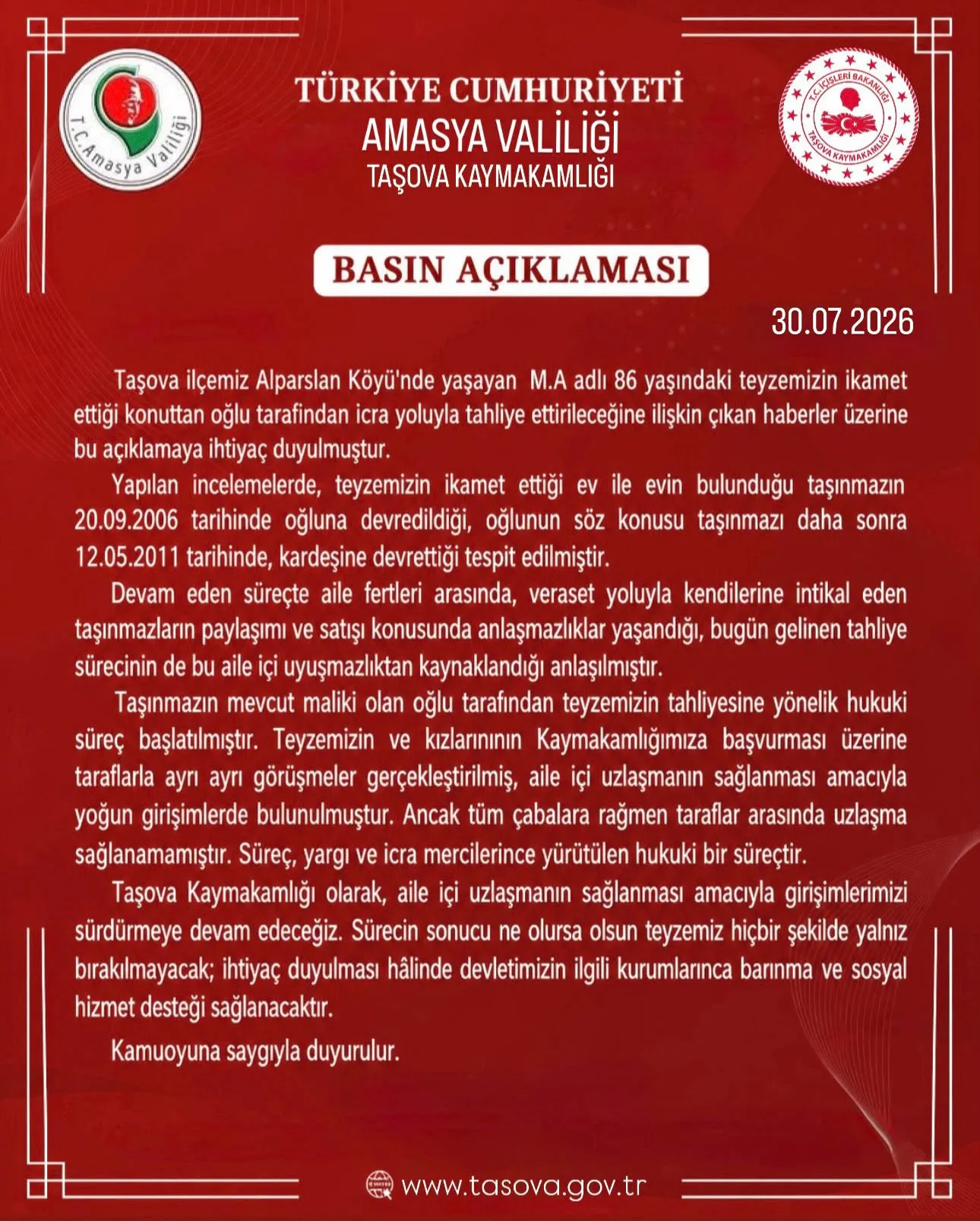 86 yaşındaki annesini icrayla evden çıkarmak isteyen oğula devletten müdahale