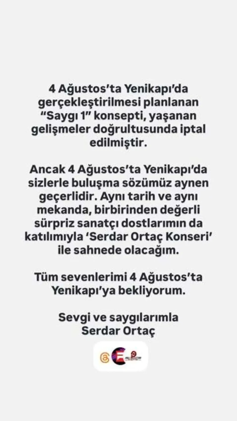 Oğuzhan Uğur un gözaltına alınmasının ardından Saygı1 iptal oldu! Serdar Ortaç tan açıklama gecikmedi 1