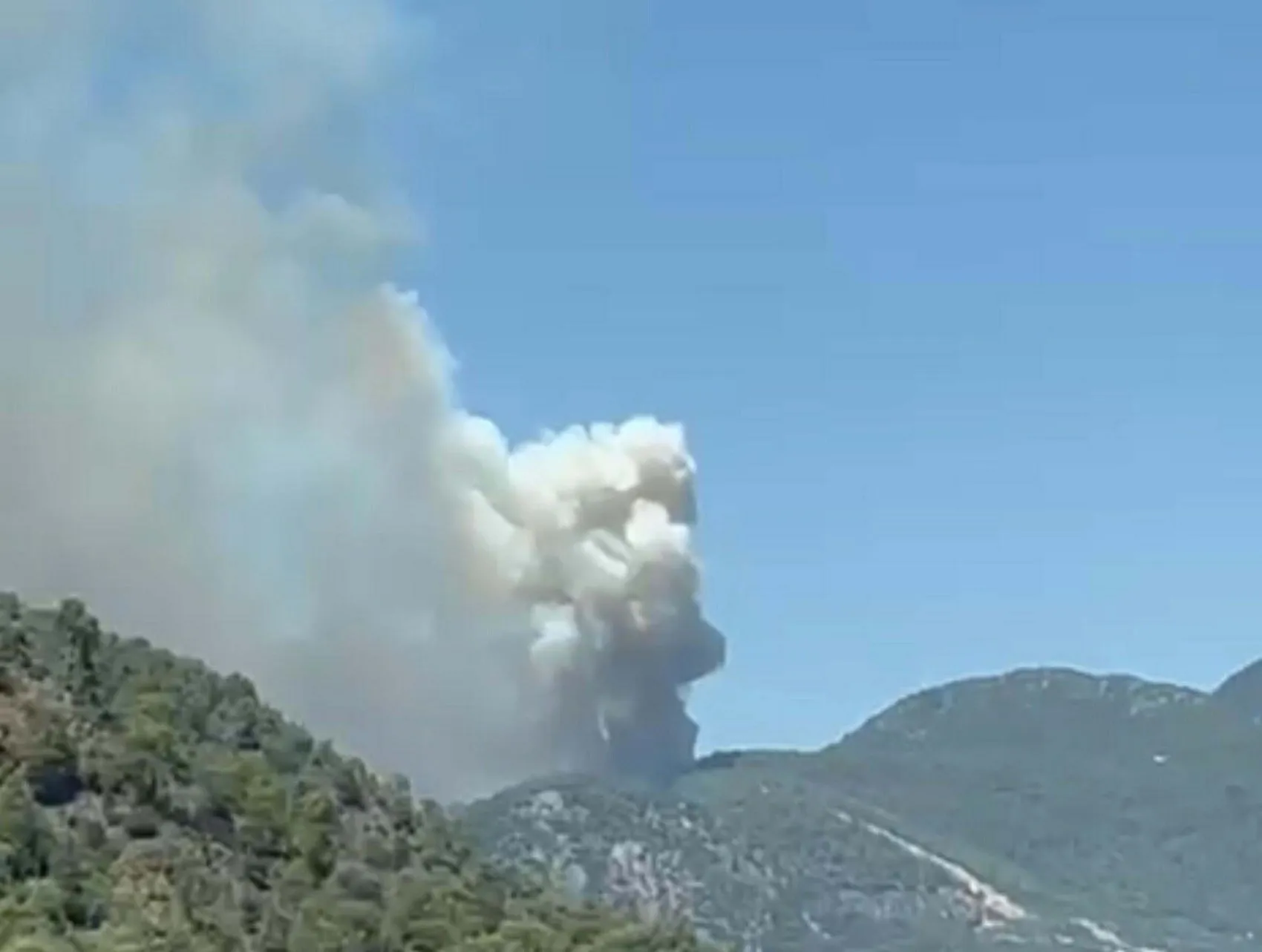 Fethiye Göcek'te orman yangını paniği