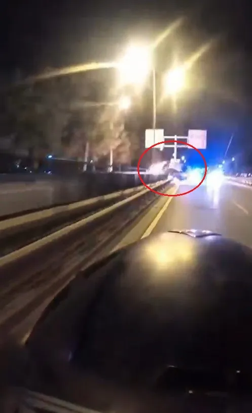 Bursa'da otomobil takla attı o anlar kameraya yansıdı