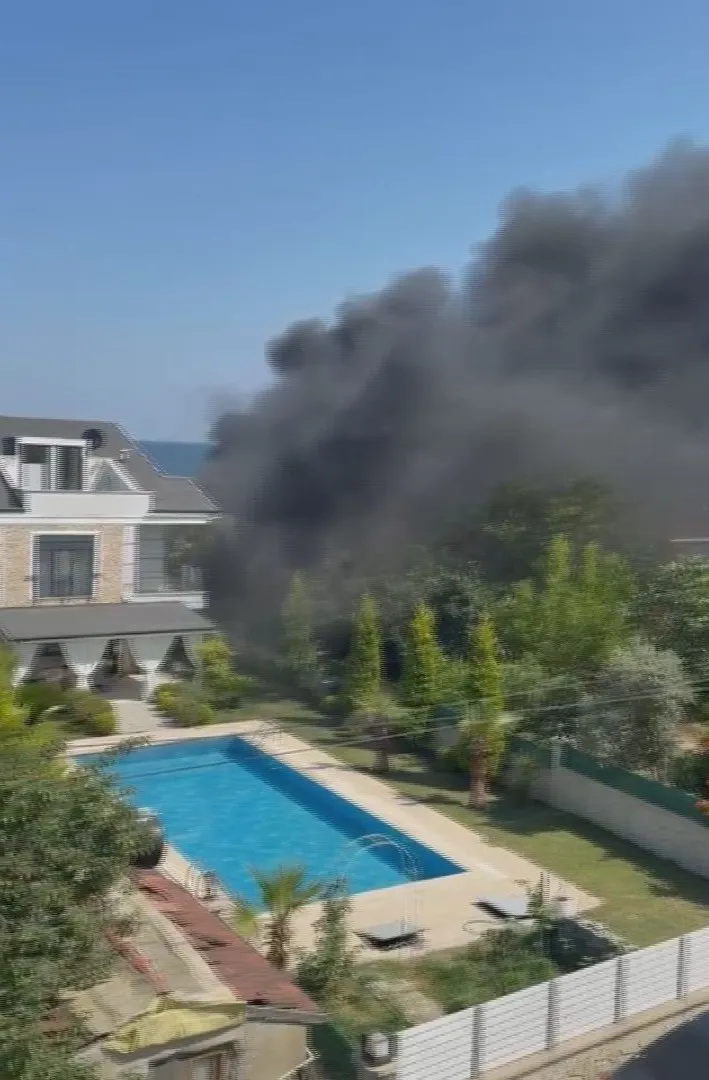 Silivri'de bir villayı alevler teslim aldı