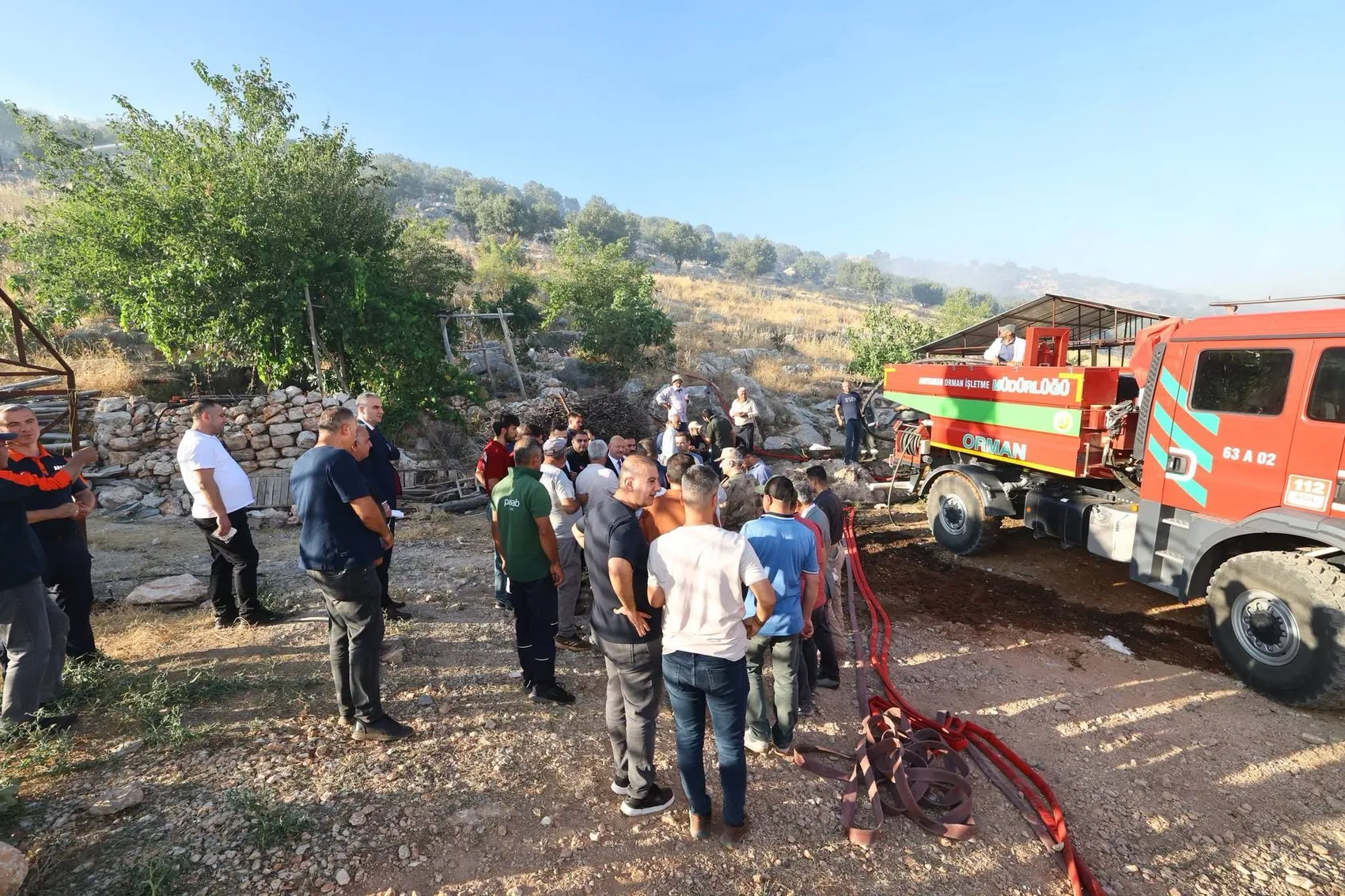 Adıyaman Kayaönü Köyü ormanlık alanında yangın çıktı