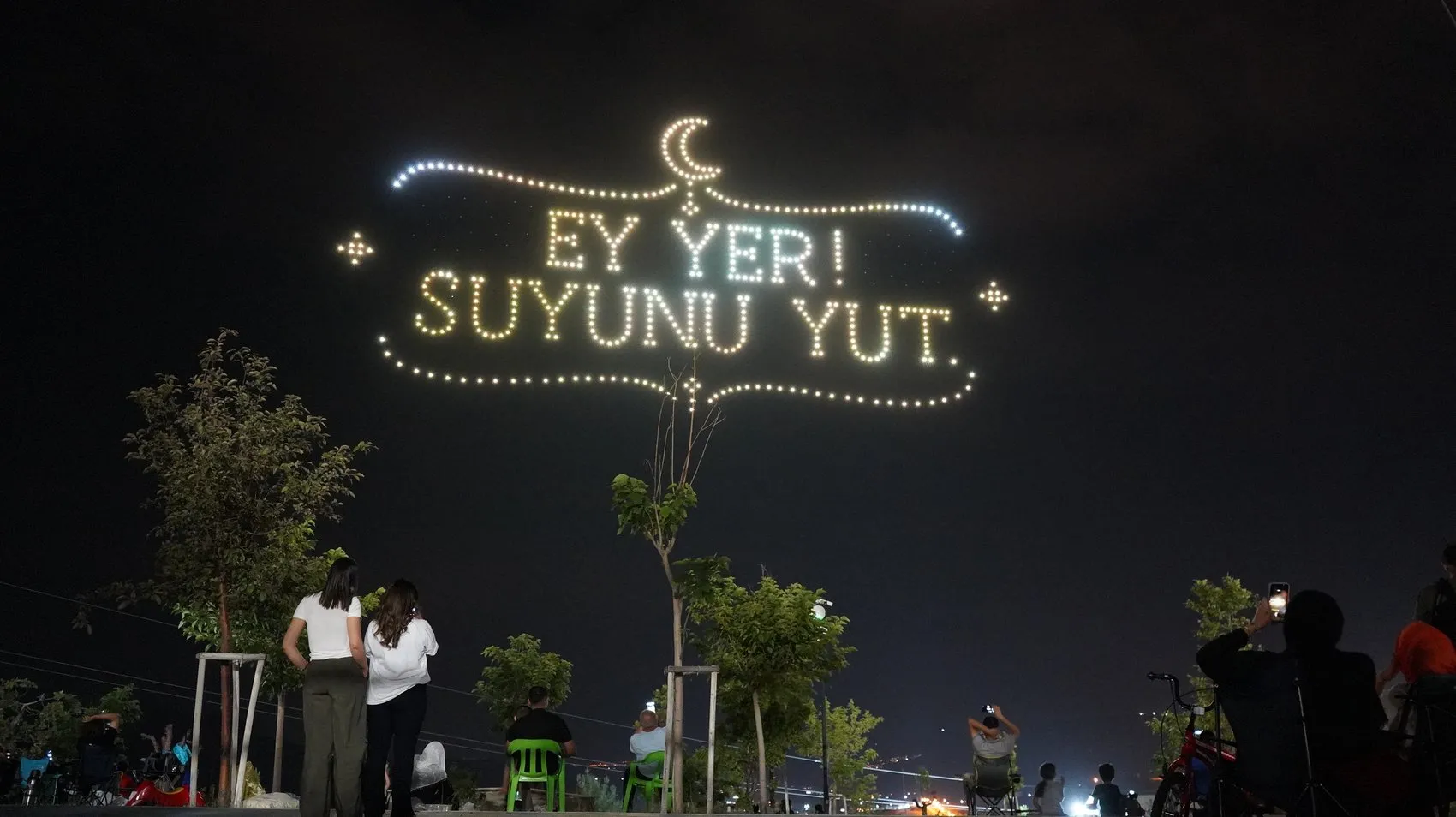 Şırnak gökyüzünde dronlarla Nuh Tufanı anlatıldı