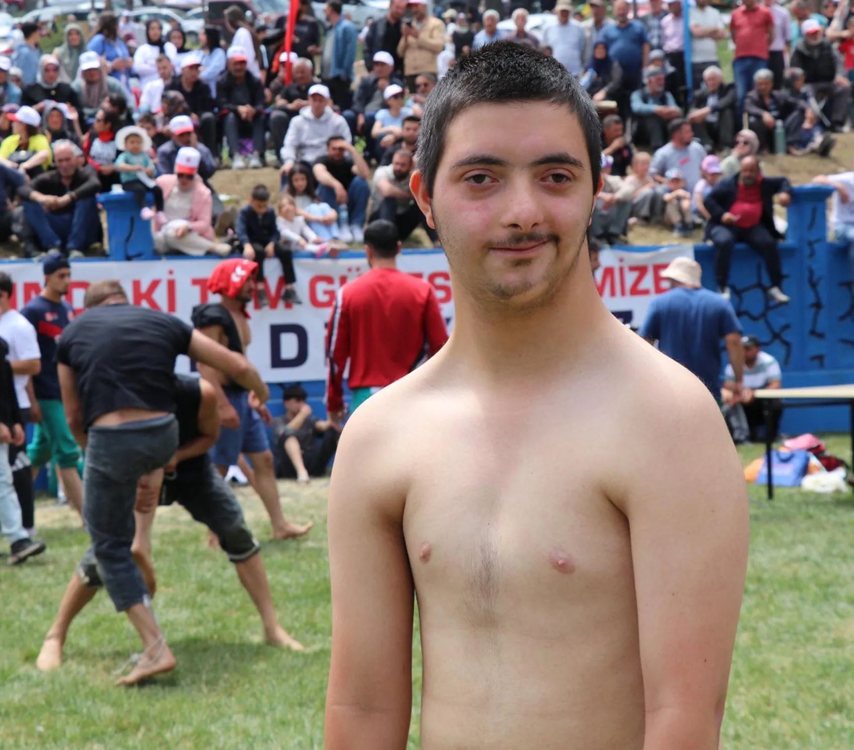 Erzurum'da er meydanının en özel pehlivanı