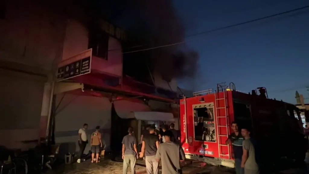 Reyhanlı sanayi sitesinde korkutan yangın