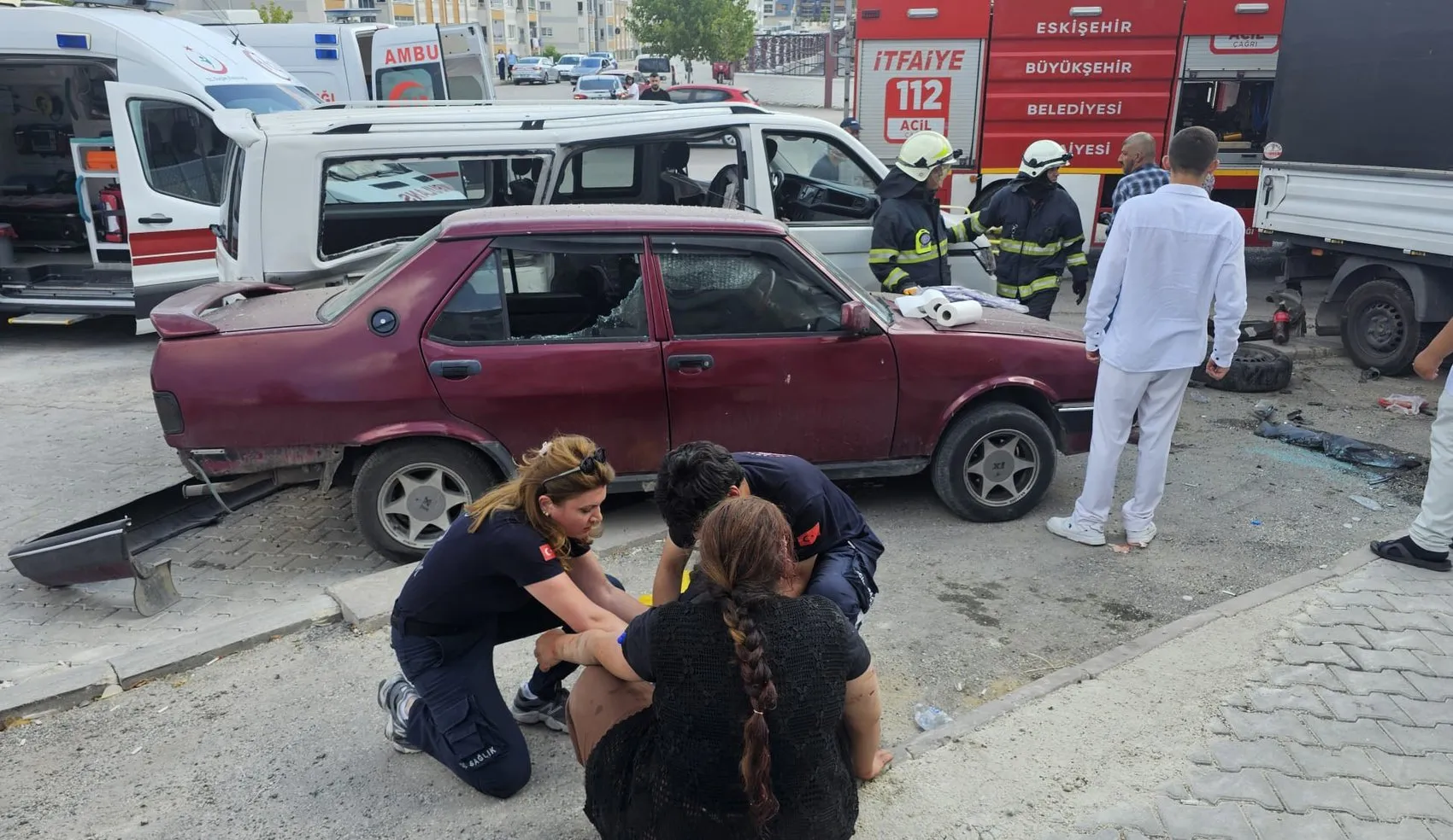 Eskişehir Odunpazarı’nda trafik kazası 7 kişi yaralandı