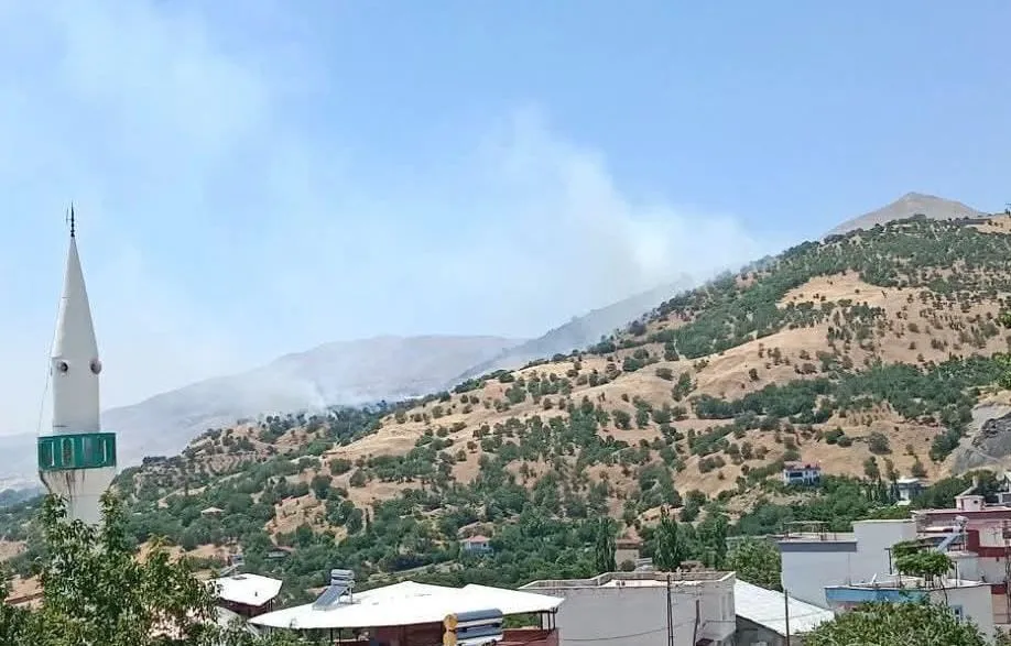 Çüngüş’te alevler hızla yayılıyor