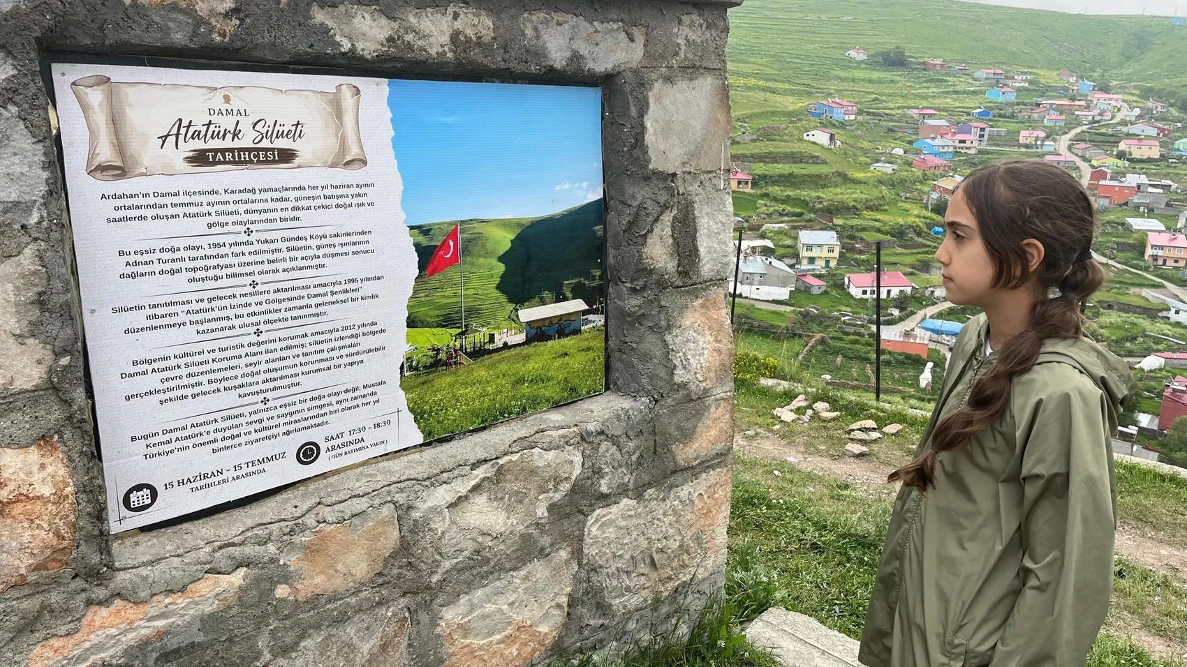 Damal şenliklerinde Atatürk silüeti sürprizi