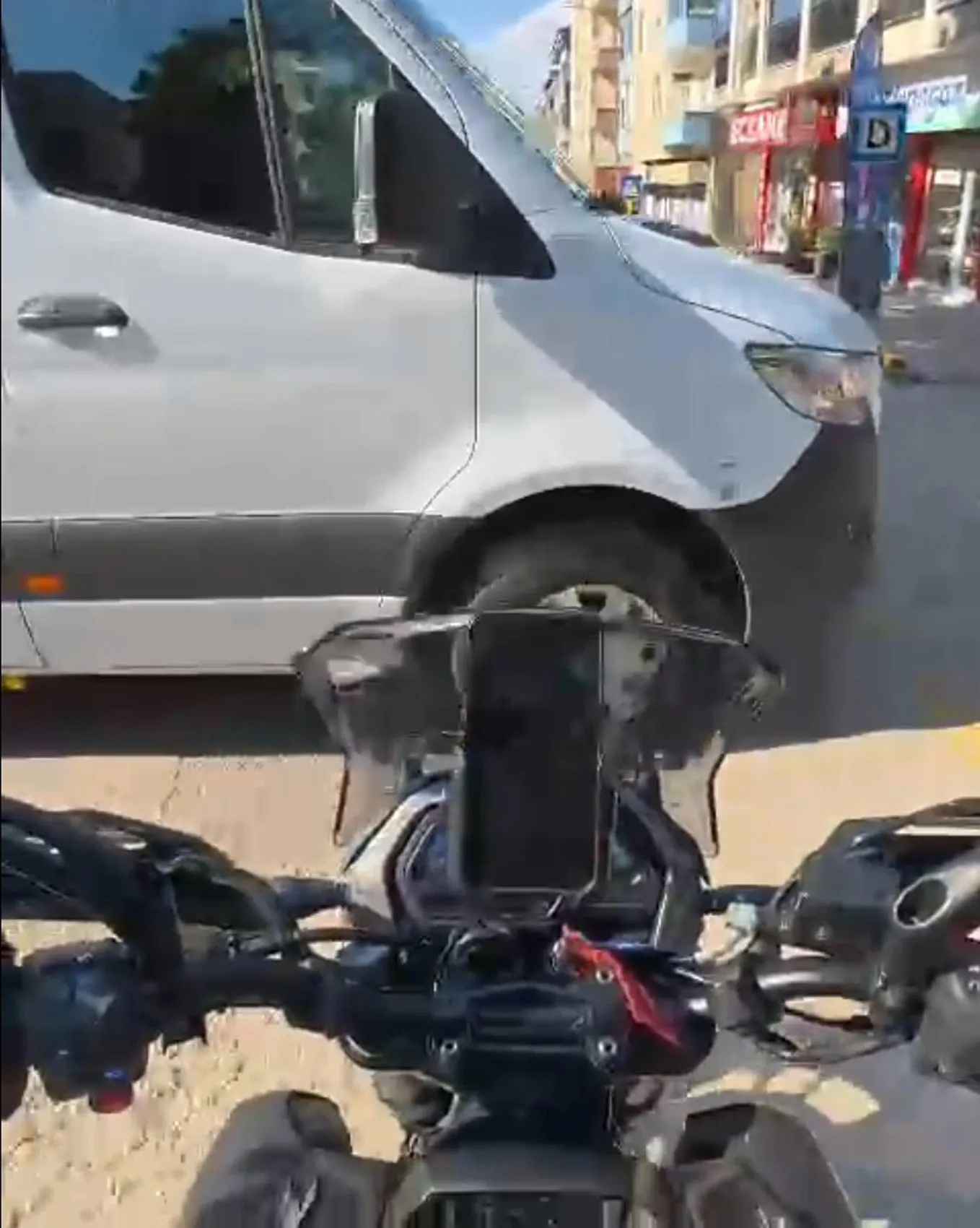 Keşan'da motosiklet kazası kamerada