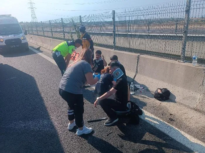 Silivri TEM üzerinde zincirleme trafik kazası