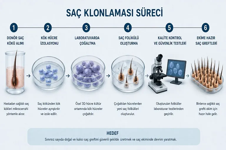 Kel olanlara müjde Saç klonlama dönemi başlıyor