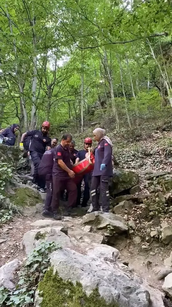 Oylat Şelalesi'nde kaza 3 metre yükseklikten düştü