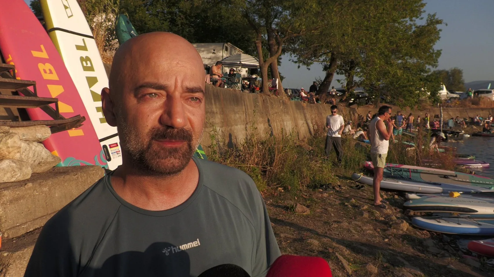Sapanca Gölü üzerinde dev sörf treni