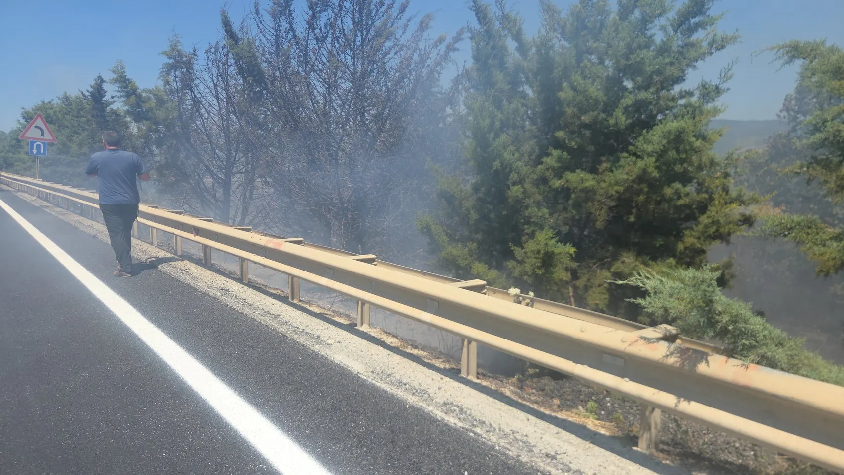 Orhangazi yolunda korkutan yangın söndürüldü
