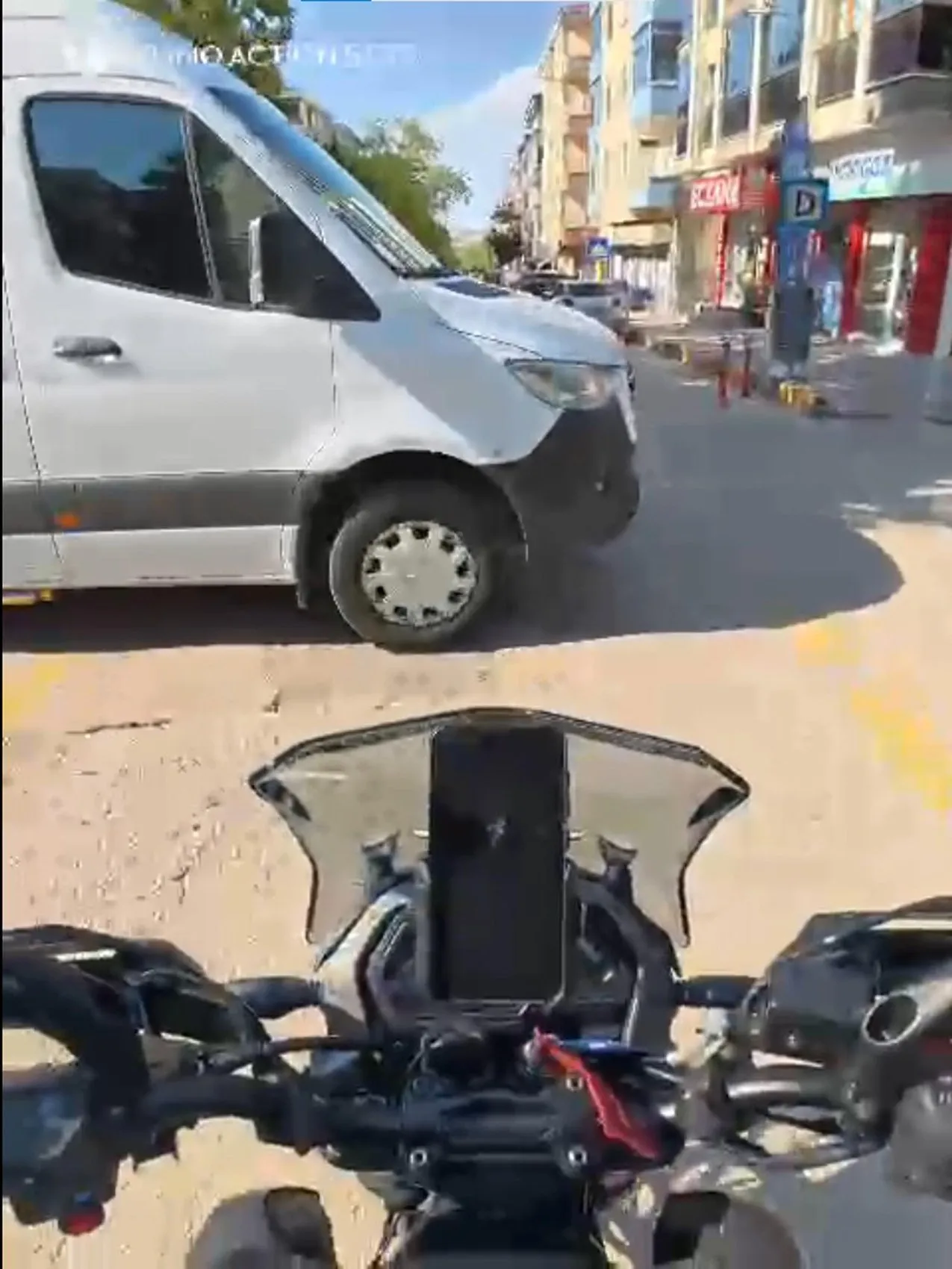 Keşan'da motosiklet kazası kamerada