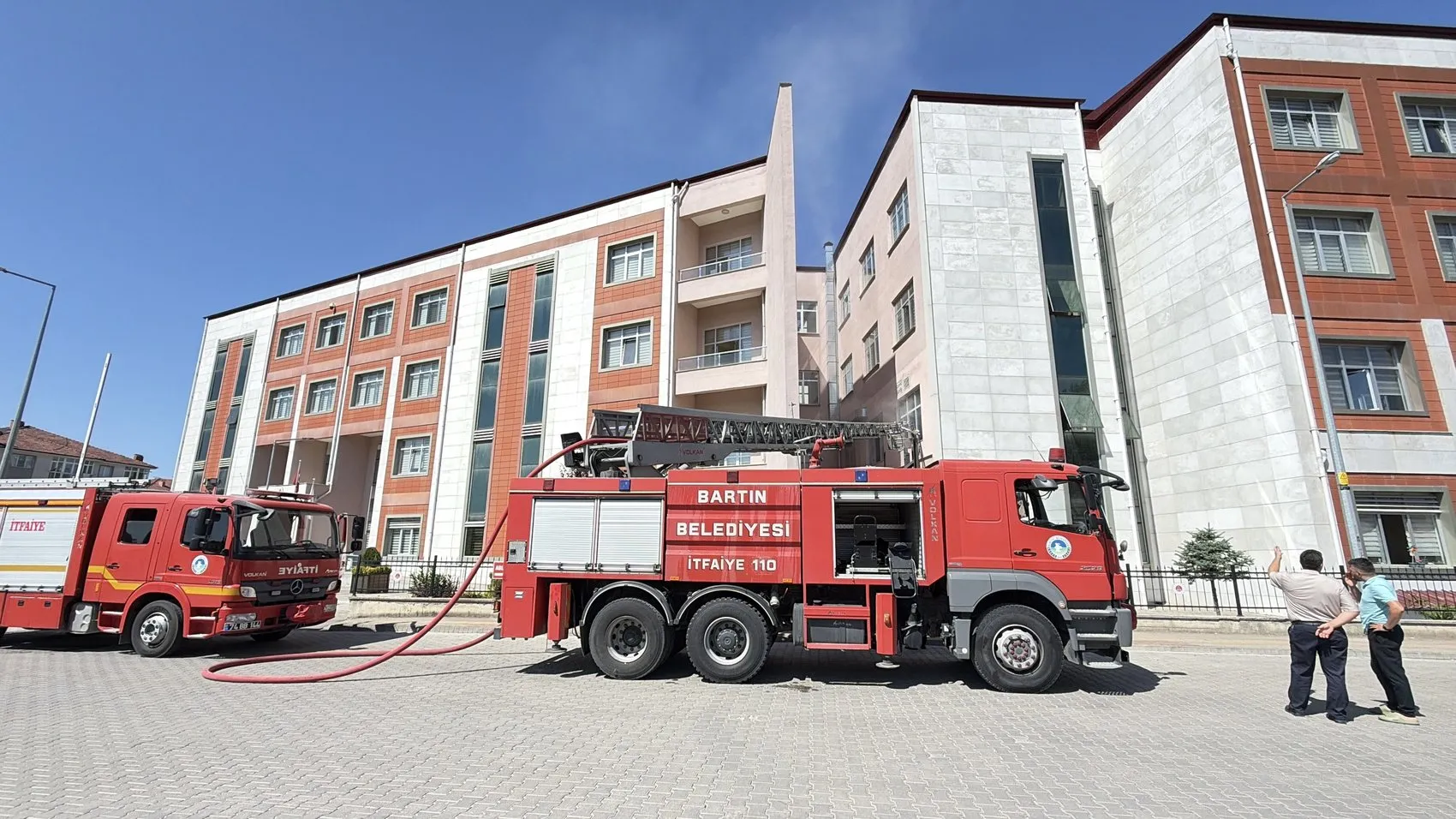 Bartın Adliyesi mutfağında korkutan yangın