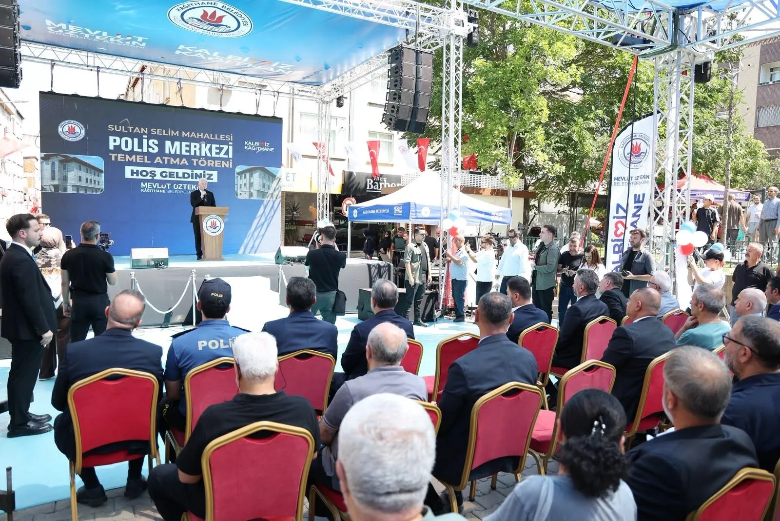 Kağıthane'de yeni polis merkezi için ilk harç atıldı