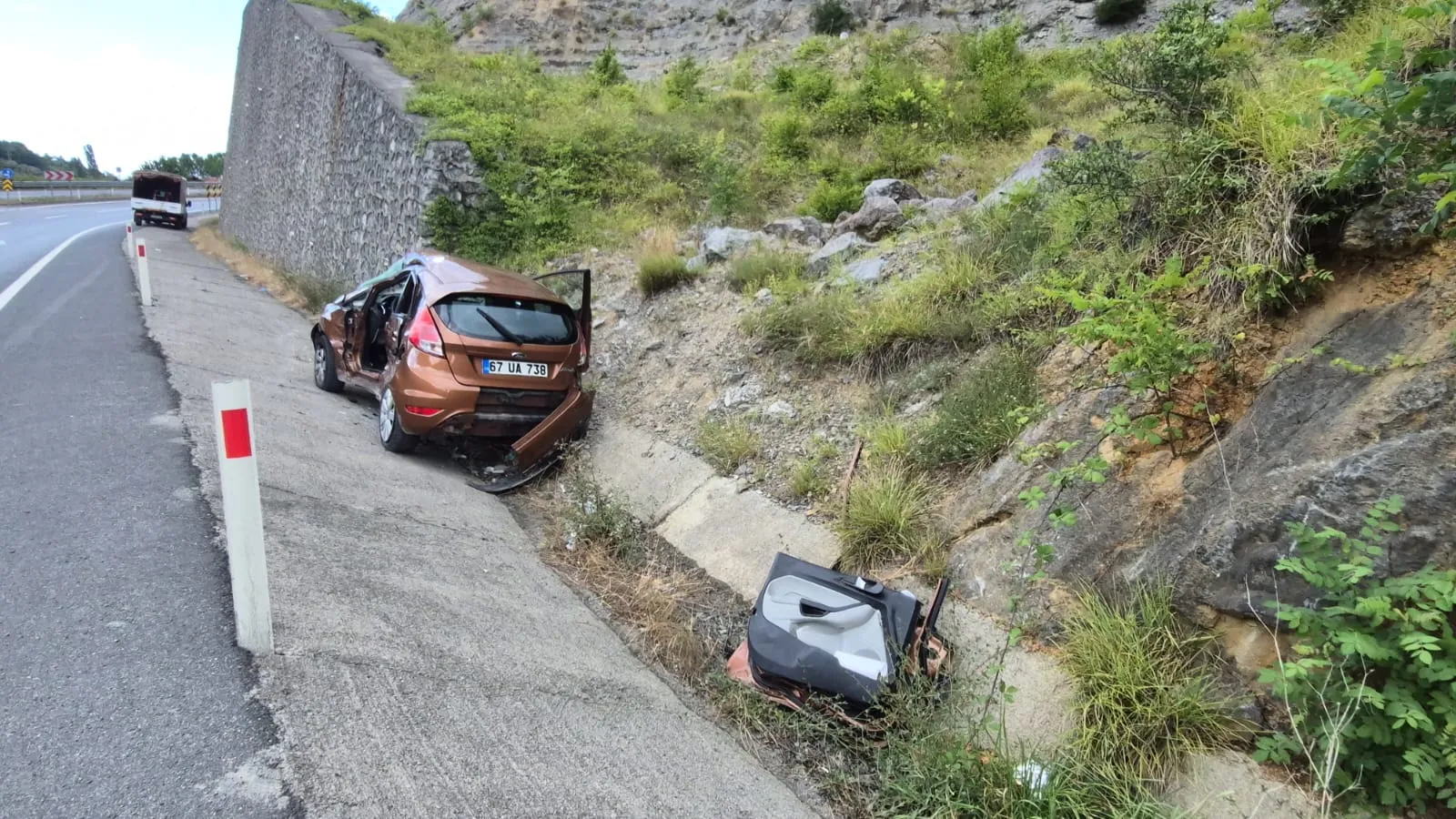 Zonguldak Kozlu yolunda feci kaza yaşandı