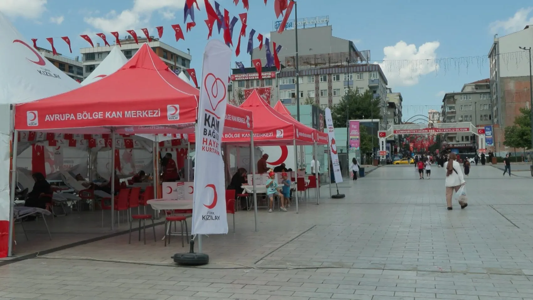 Bağcılar meydanında üç günlük kan seferberliği başladı