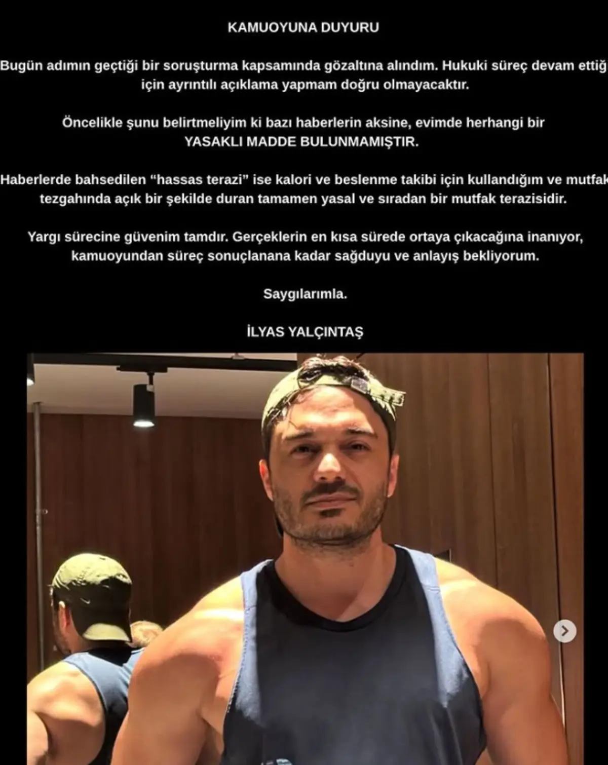 Gözaltına alınan İlyas Yalçıntaş tan ilk açıklama! Yargı sürecine güvenim tam 1