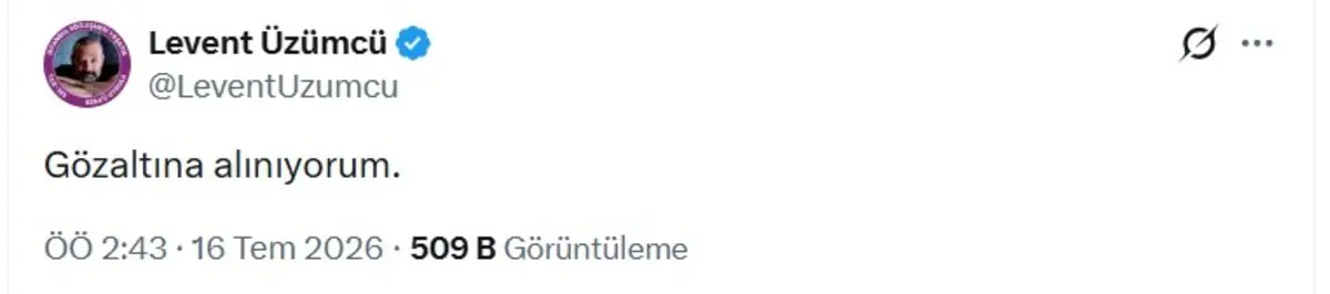 Ünlü oyuncu Levent Üzümcü gözaltına alındı 1