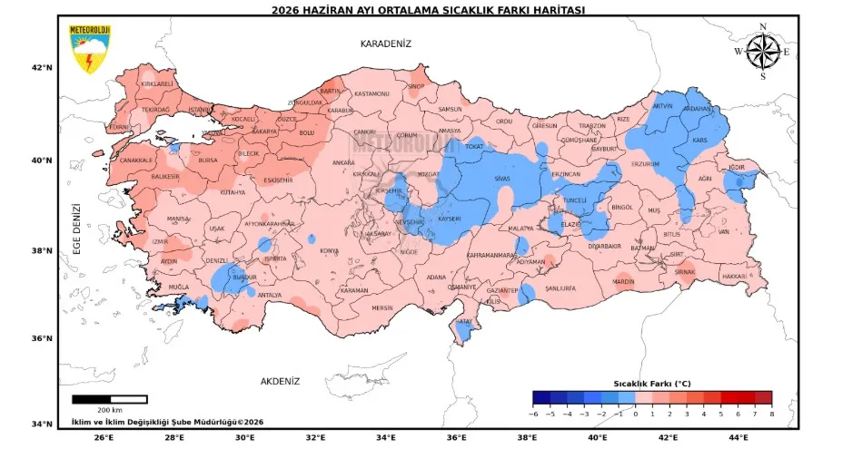 Türkiye haziran ayını rekor seviyeye yakın sıcaklıklarla geçirdi