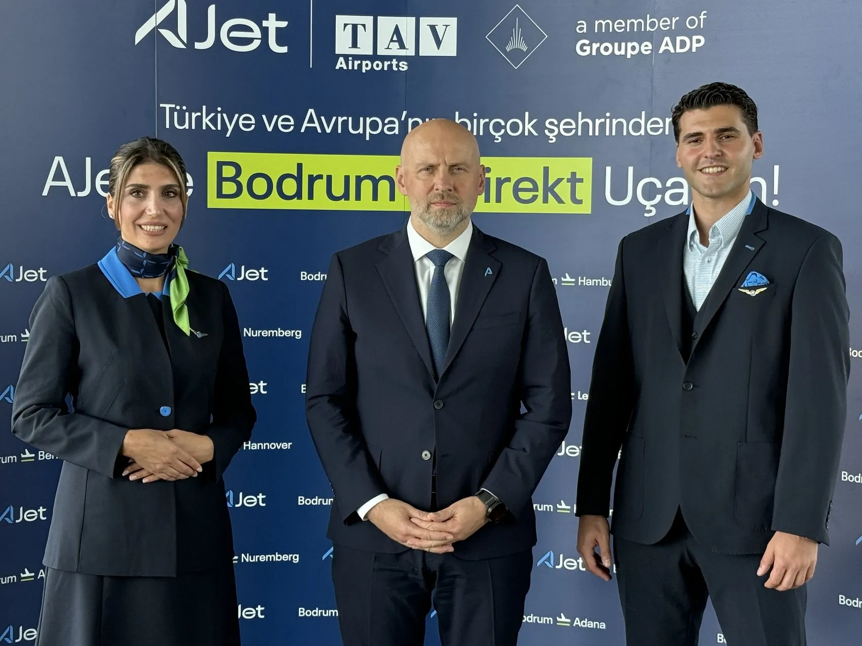 AJet Bodrum’u Avrupa ile doğrudan bağlayan rotalarını hizmete açtı
