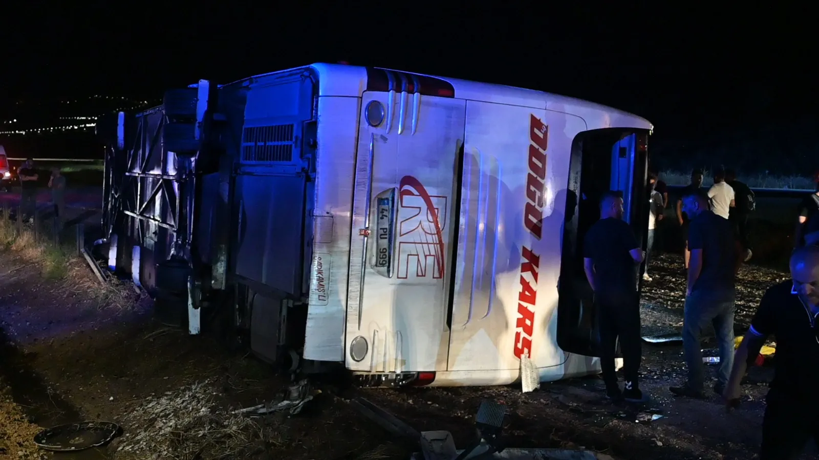 Kırıkkale yolunda gece vakti otobüs faciası