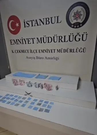 Küçükçekmece'de bir eve düzenlenen uyuşturucu baskınında şüpheli hapse girdi