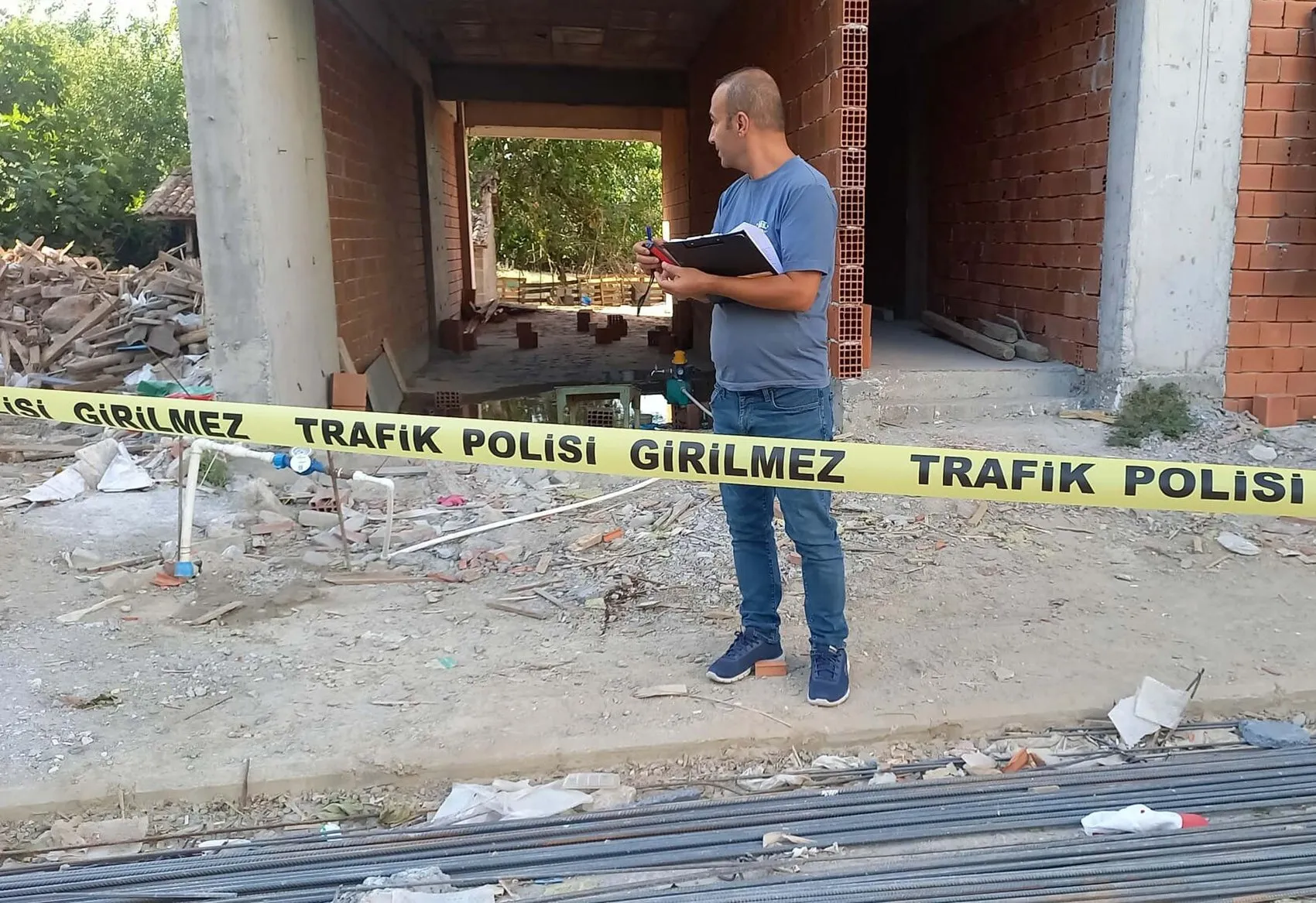Manisa'da inşaat kazası 52 yaşındaki işçiyi hayattan kopardı