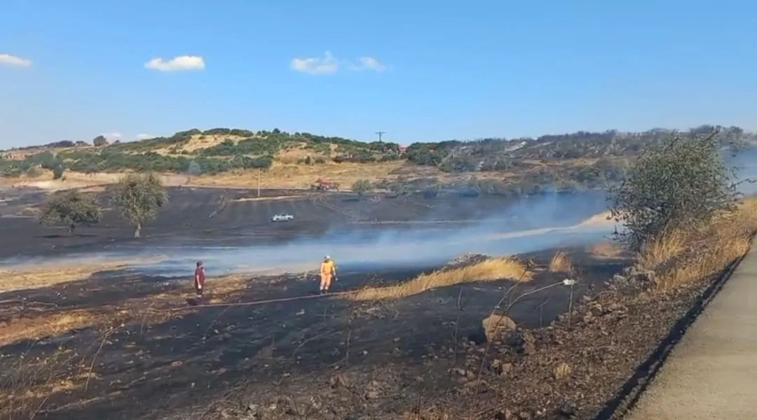 Balıkesir'de mühimmat fabrikası yakınında korkutan yangın
