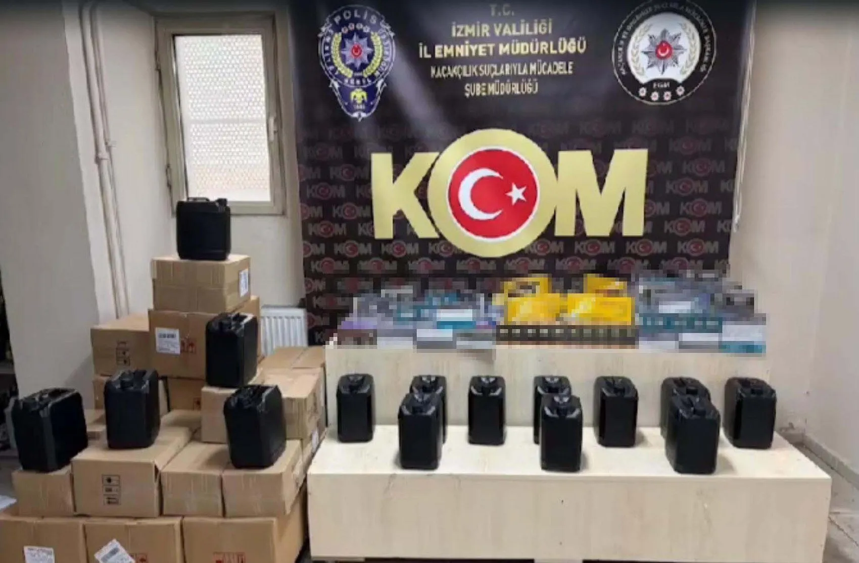 İzmir'de kaçak içki operasyonu