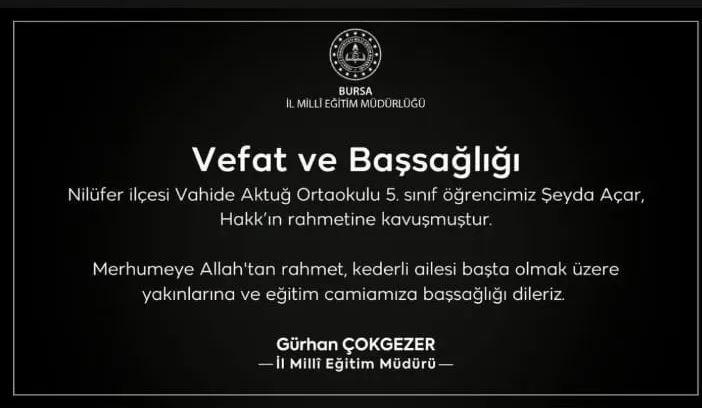 Bursa'daki acı kazada 12 yaşındaki Şeyda'dan gelen kötü haber