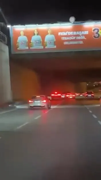 Bursa trafiğinde tehlikeli sürüş kamerada