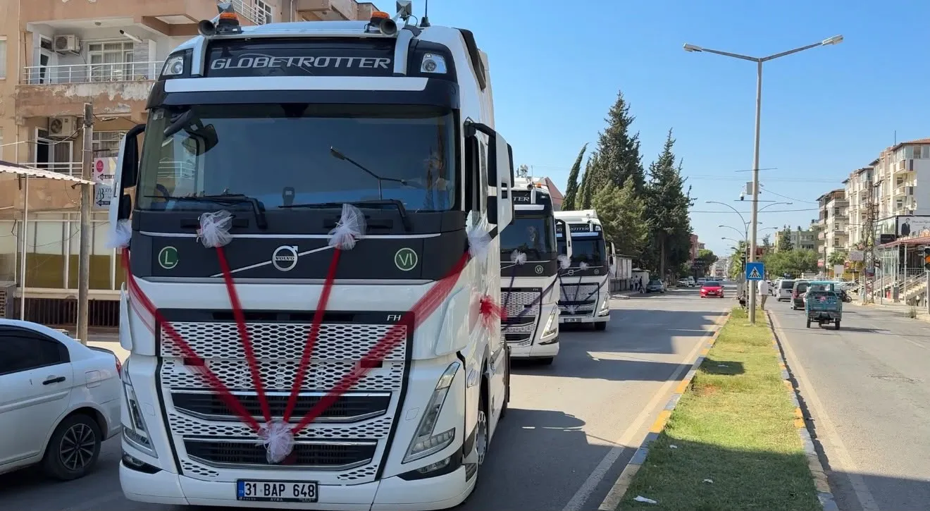 Reyhanlı düğününde dev TIR sürprizi
