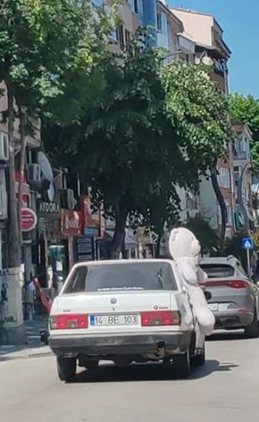 Bolu sokaklarında oyuncak ayılı tur 41 bin liraya patladı